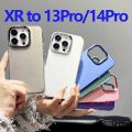 Luxury Matte Phone Case for iPhone XR to 13 Pro, XR Like 14 Pro Protective Shell, iPhone XR convert to 15 Pro Back Cover Hard. 