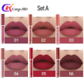 HANDAIYAN 6 Colors Long Lasting Velvet Lips Tint Liquid Lipsticks Waterproof Non-Stick Cup Lipgloss Gift Set (A). 