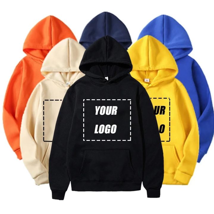 Custom LOGO Hoodies Diy Text Couple Friends Family Design Image