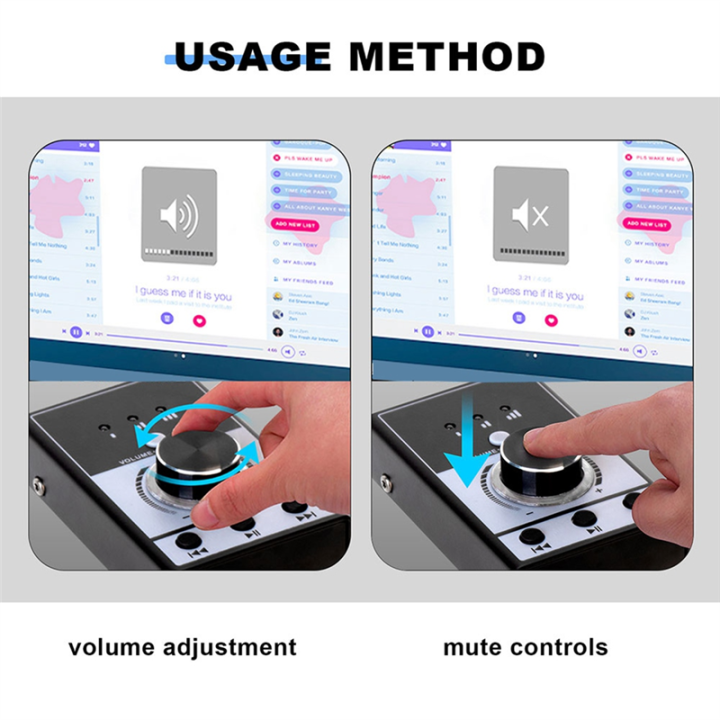 Sound%20Card%20Computer%20Multi%20Media%20Volume%20Controller%20Audio%20Interface%20Black%20for%20PC%20Laptop%20Android%20Streaming%20Video%20Mute%20Control%20-%20Image%204