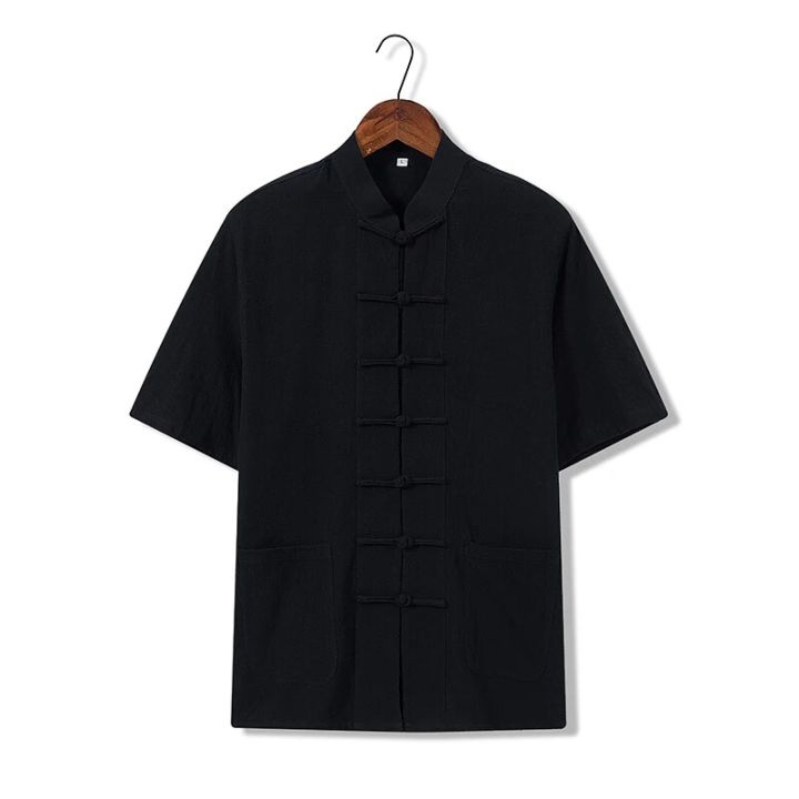 New%20cotton%20linen%20shirt%20Tang%20suit%20one%20word%20button%20short%20sleeve%20hirt%20Chinese%20style%20men%20Tops%20Male%20loose%20casual%20Kung%20fu%20outfit%20shirt%20-%20Image%205