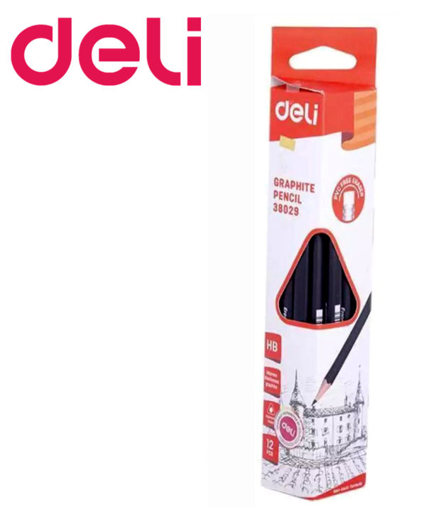 Deli%20Triangular%20Pencil%20-%20Black%2012%20Pcs%20-%20Image%203