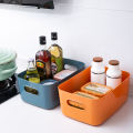 Japanese-style sundries storage box desktop plastic box cosmetic finishing box kitchen storage box snack storage basket. 