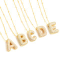 Fashion Creative Letter Necklace For Women Girls Personality Balloon Bubble Initial Pendant Neckalces Jewelry Accessories Gifts MJD.