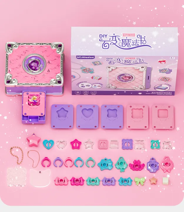 Jewelry%20Making%20Kit%20for%20Kids%20DIY%20Handmade%20ring%20Bracelet%20Magic%20Book%20child%20Crafts%20toy%20Production%20Material%20Girl's%20Birthday%20Xmas%20Gift%20SnowWhite%20-%20Image%204