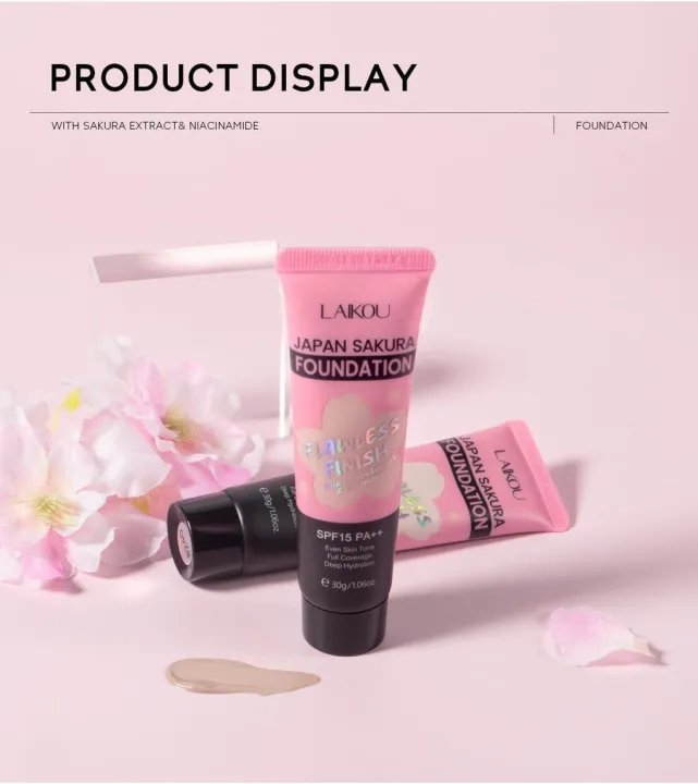 Laikou%20Japan%20Sakura%20Foundation%20Flawless%20Finish%20SPF%2015PA+++%20-%20240%20Natural%20-%20Image%204