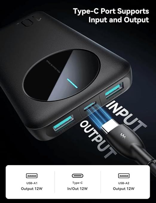 JOYROOM%20JR-PBF12%20LED%20Monitor%20%202.4A%202x%20fast%20charging%20Power%20Bank%2012W%2010000mAh%20By%20Pucko%20Gadget%20-%20Image%204