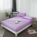200*220 Solid Color Bedsheet(Pillowcase Need Order) Bed Sheets On Elastic Queen King Size Fitted Sheet for Adults Drap Housse. 