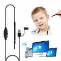 USB Otoscope-Ear Endoscope Diameter Visu Waterproof HD Ear Camera with Ear Tool and 6 Adjustable LED Lights for -Android and Windows. 