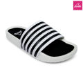 Power Rubber Slides For Men - Black And White - Slides For Men. 