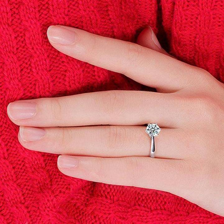 Silver Color Plated Stone Finger Ring For Women Ring For Girls