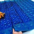 Blue colour jamdani saree for women.