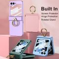 Case for Samsung Galaxy Z Flip5 Hinge Protection Ring Kickstand Slim and Thin Protective Cover for Galaxy Z Flip 5. 