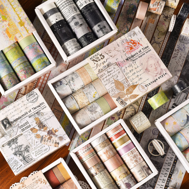 RHS Online 20 Rolls/Set Washi Tape Vintage Imprint Series INS ...