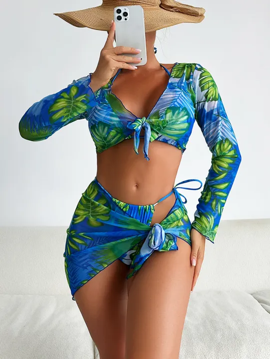 Mingyi%202024%20New%20European%20and%20American%20Fashion%20Multicolor%20Print%20Amazon%20Bikini%20Bikini%20Four-Piece%20Swimsuit%20-%20Image%205