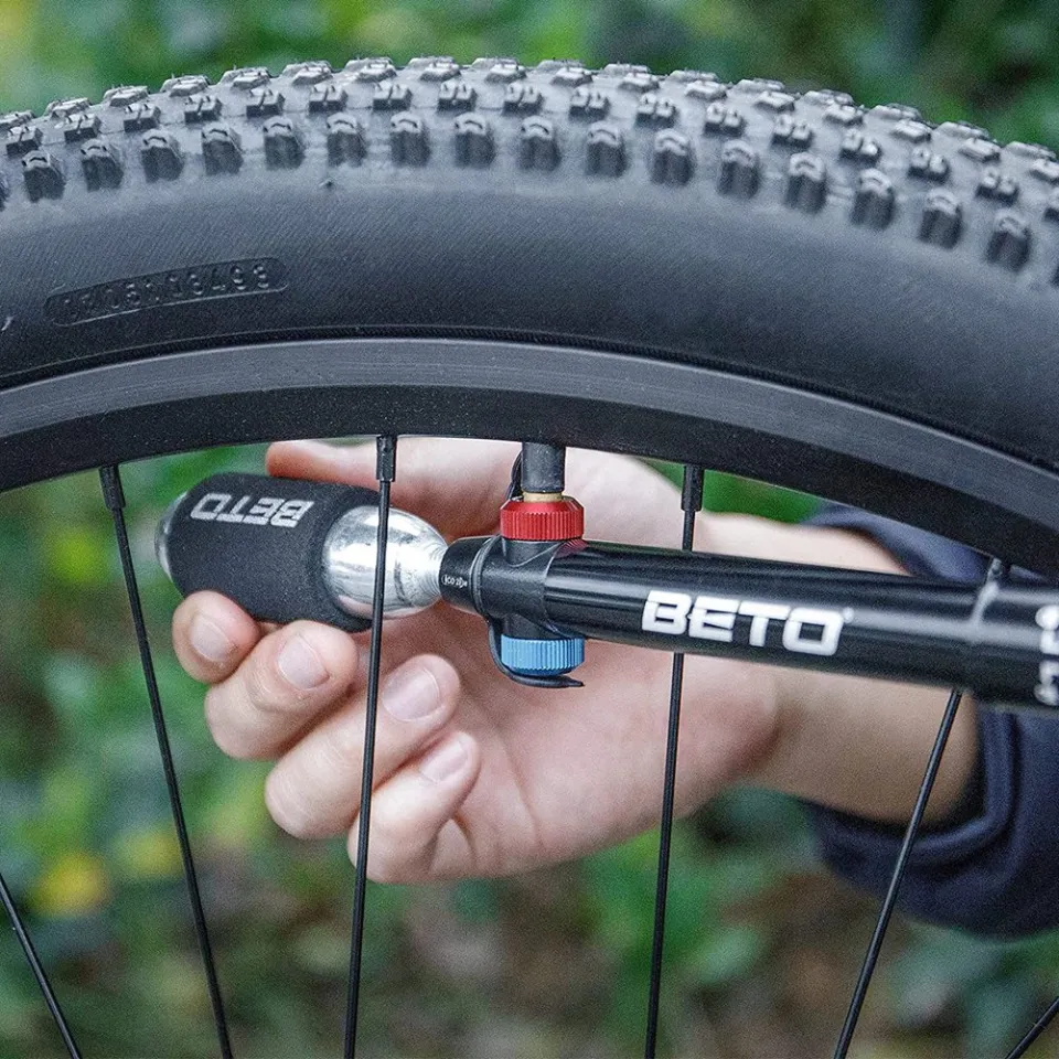 Bike Pump with Pressure Gauge-Presta Schrader Bike Tire Pump