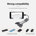 3 in 1 Micro USB HUB MALE TO FEMALE and Double USB 2.0 Host OTG Adapter Cable.