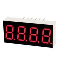 Durable 12 Pin 4 Bit Common Cathode Plastic, Metal Black Digital Tube Red LED Display 7 Segment Display Electronic Driver Board. 