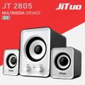 Speaker White Jituo JT2805 USB Powered Mini Speaker With Mini Subwoofer Look Like Kisonli U2400 Sound box for computer Speaker for PC Laptop Speaker. 