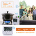 TA732 Digital Kitchen Timer Magnetic Countdown Up Cooking Timer Loud Alarm Large Display Minutes and Seconds Reset. 