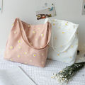Mesh Daisy Double Layer Canvas Shoulder Bag Korean Ins Lace Small Square Bag Layor. 