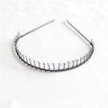 Black Metal Wavy Headband Men Women Hair Band Head Hoops Bands Sport Headbands Headwear Hairband Bangs Holder Hair Accessories. 