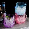 【Limited edition】 New Plastic Ice Bucket Durable To Fall Transparent Bucket Detachable Handle Easy To Clean Ice Cube Container.