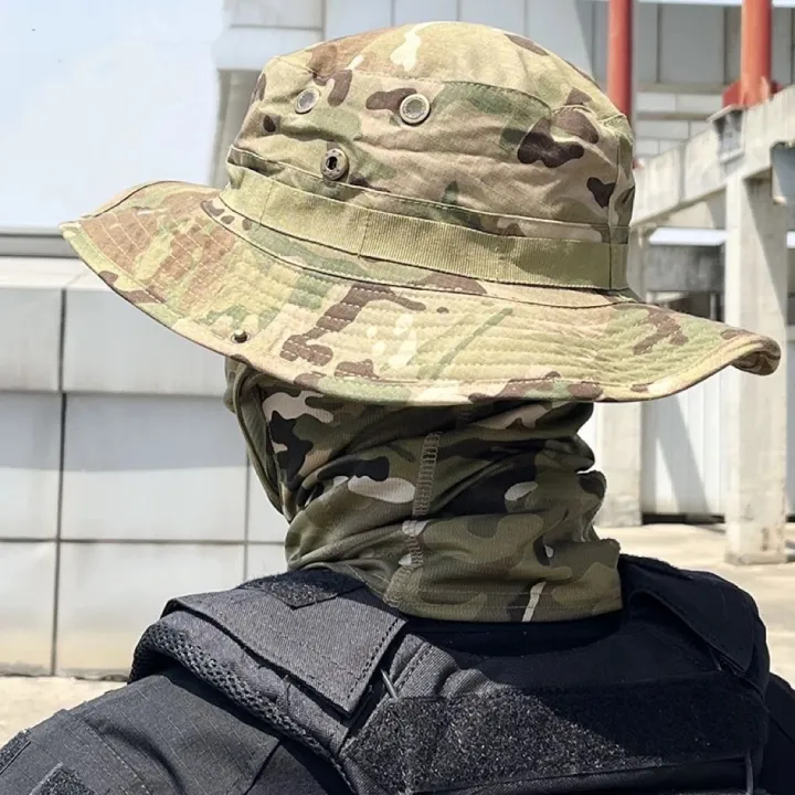 Women%20Men%20Hiking%20Fishing%20Boonie%20Hat%20Outdoor%20Sport%20Sun%20UV%20Protection%20Neck%20Face%20Adjustable%20Bucket%20Caps%20and%20Mask%20-%20Image%202