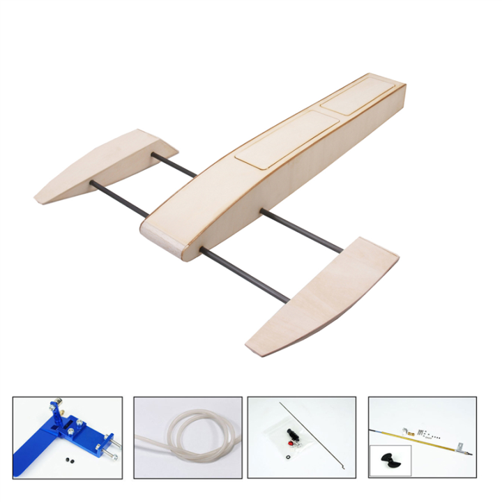 JDXHLAU%20RC%20Speed%20Boat%20Wooden%20Sponson%20Outrigger%20Shrimp%20Speed%20Boat%20Model%20Kits%20Radio%20Remote%20Control%20Speedboat,Complete%20Kit%20-%20Image%202