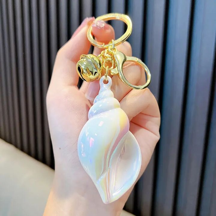 Colorful%20Acrylic%20Shell%20Conch%20Keyring%20Creative%20School%20Bag%20Backpack%20Pendants%20Cartoon%20Car%20Key%20Accessories%20Key%20Ring%20For%20Women%20-%20Image%205