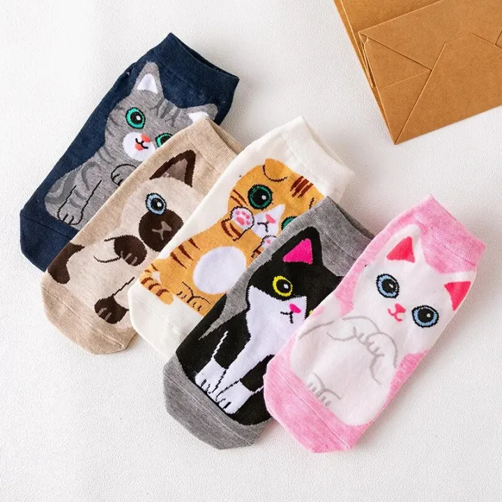 5%20Pairs%20Dog%20Cat%20Cartoon%20Women%20Socks%20Kawaii%20Cotton%20Short%20Socks%20Cute%20Low%20Cut%20Ankle%20Korean%20Japanese%20Fashion%20Socks%20Girl%20-%20Image%205