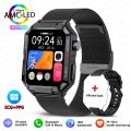 New Rugged Military Black Smart Watch Men For Android Xiaomi Ios IP67 Waterproof Sport Fitness Ai Voice Smartwatch Outdoor 2024.