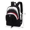 Causal Men USB Laptop Backpack Night Luminous Shark Mouth Pattern Daily Knapsack Teenagers School Bags Large Capacity Travel Bag.