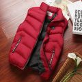 New Winter Vest Jacket Men Puffer Sleeveless Coat Men Solid Color Down Jacket Winter Warm Waistcoat Outwear Windbreaker Clothing. 
