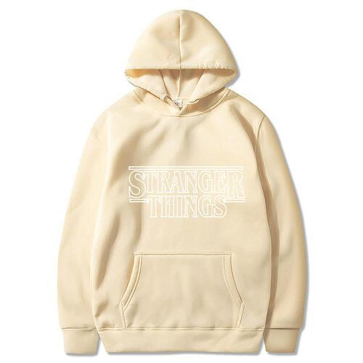 Brand Fashion Hoodies Stranger Things Letter Printed Hoodie Men