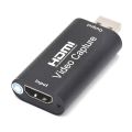 Capture Card 4K HD to USB2.0 Capture Card Video Record Box 1080P@30Hz Camera Recording Live Streaming.