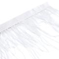 【Customer favorite】 2.2 Yards Satin Ribbon 3-4inch Ostrich Feathers Satin Ribbon White Ostrich Feathers Trim Satin Ribbon White Fringe Satin Ribbon Craft Feather Boas. 