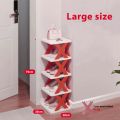 5-layer Shelf Shoes Storage Organizer Shoe Rack Removable Shoes Cabinets Stackable Shoe-Shelf Space Saving Shoes Organize Big Size (30x28x17.5cm).