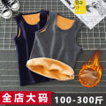 Thermal Vest Men's Autumn and Winter Fleece-Lined Thickened Inner Vest plus-Sized plus-Sized Men's Vest Youth Underwear.