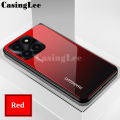 For Honor X6A case Gradient Mirror Tempered Glass Protector Hard Cover For Honor X6A Back Cover Phone Cases.