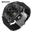 Sanda Men's Watches Sports 50M Waterproof Digital Wristwatch for Male Clock Stopwatch Men's Watch 9010.
