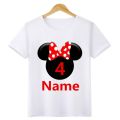 Boys/Girls Birthday Numbers Bow Cartoon Print T Shirt Kids Short Tops Children Design Your Name and number Cute T-Shirt,ooo3055. 
