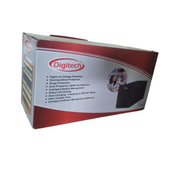 Digitech 1200VA Offline UPS With 2ms Transfer Rate And Built-In Stabilizer Protects Your Electronic Devices From Power Surges And Outages