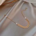 Trendy Fashionable Pearl Leaf Chain Golden Bracelets for Girls Charm Jewelry - Bracelet for Women Simple Fashion New Collection. 