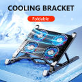 New Laptop Cooler Base Stand Foldable Laptop Cooling Pad Portable Adjustable Notebook Stand for 11-17.3 Inch with 2/4 Fans. 