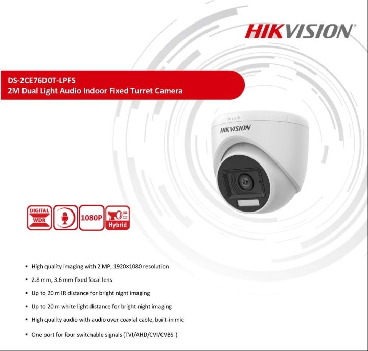 Hikvision%202MP%20Smart%20Hybrid%20Light%20Audio%20Fixed%20Turret%20Dome%20Camera%20-%20Image%205