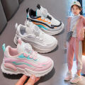 Children's sneakers, small white shoes, spring summer 2024 new girls' dad shoes, fashion soft soled boys' running shoes. 