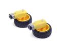 Smart Robot Car Dual Shaft Gear Motor With Tire Wheel (2 set). 