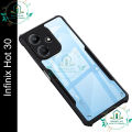 Xundd Back Cover for Infinix Hot 30 Transparent Hybrid Hard PC Back Bumper. 