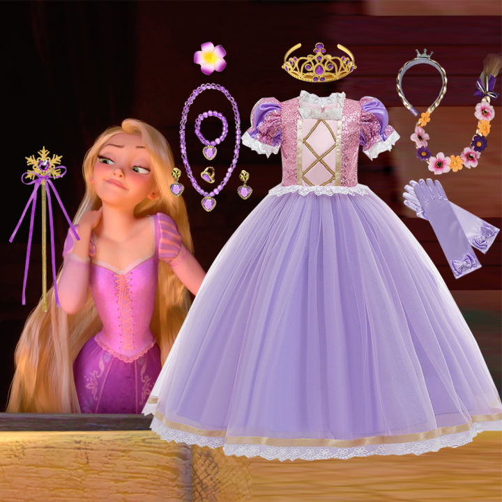 Disney Princess Rapunzel Costume Rapunzel Vestido Disney Disney